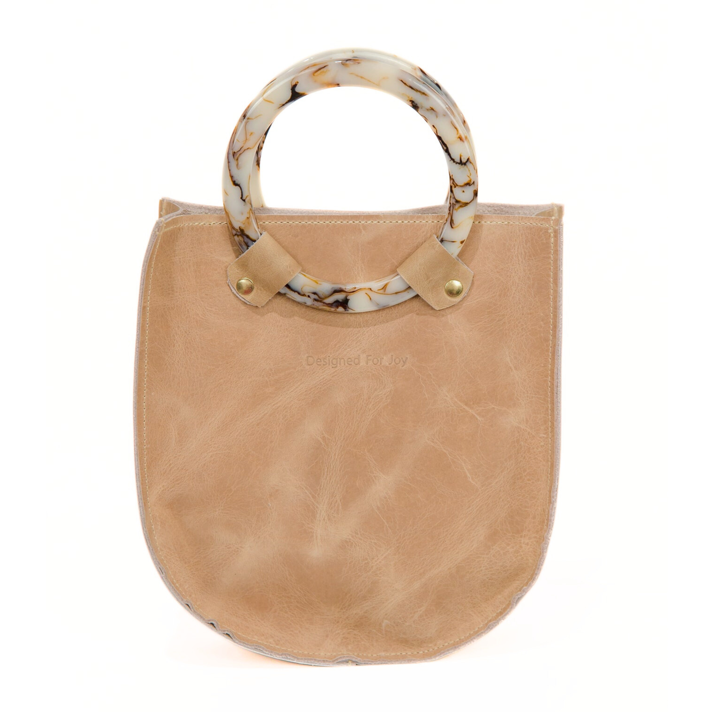 LOTTIE LEATHER RING HANDLE TOTE