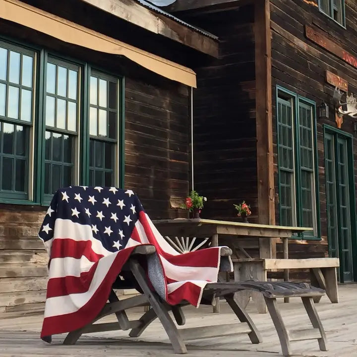 Timeless American Flag Throw Blanket