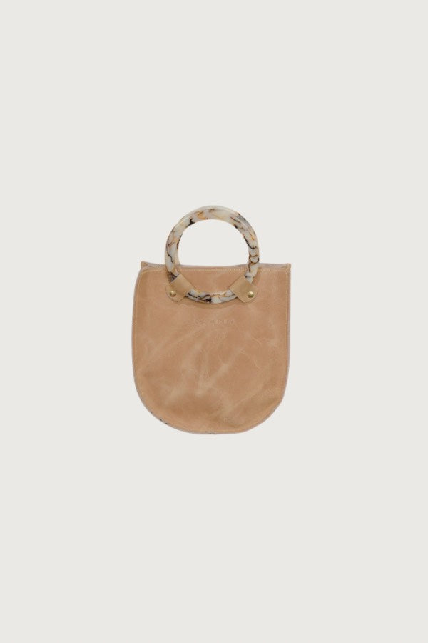 LOTTIE LEATHER RING HANDLE TOTE