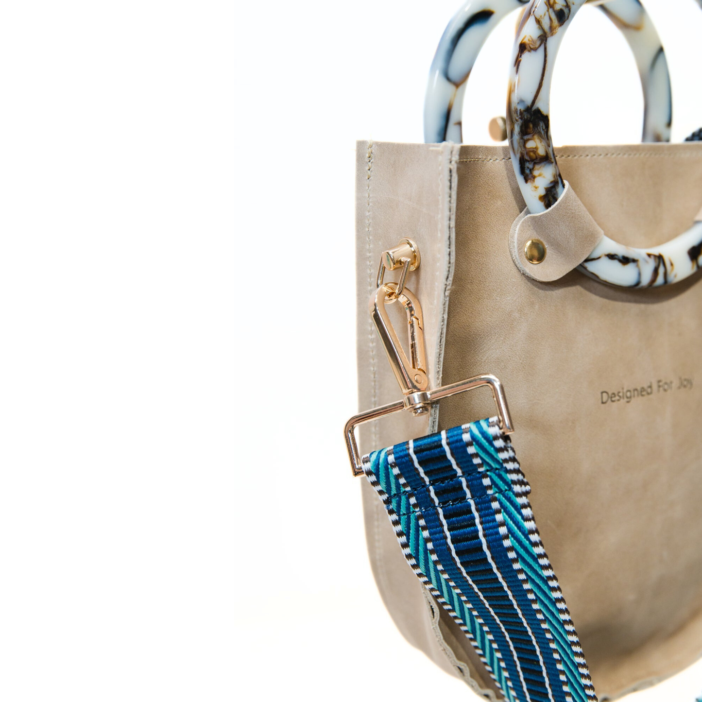 LOTTIE LEATHER RING HANDLE TOTE