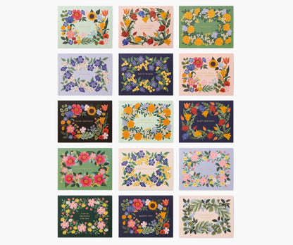 BLOSSOM ESSENTIALS ASSORTED CARD BOX, 15 CARDS